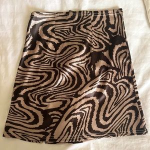Tan and black Abstract skirt